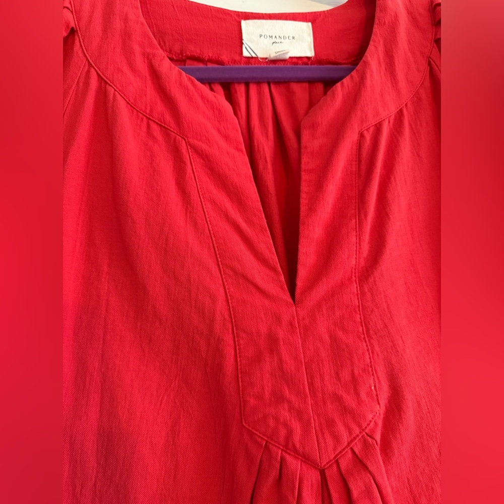 Pomander Place - Tuckernuck Finley Flutter Sleeve Top - Red - Picture 5 of 8